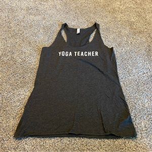 Grey yoga teacher tank top lifetime